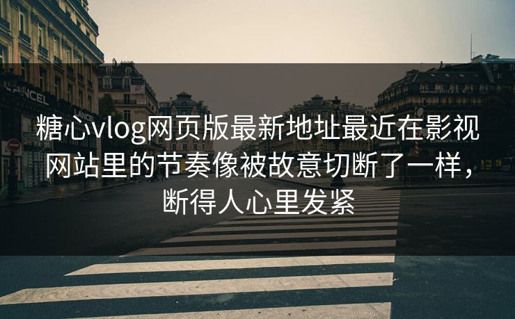 <strong>糖心vlog</strong>网页版最新地址最近在影视网站里的节奏像被故意切断了一样，断得人心里发紧