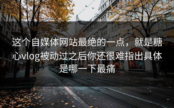 这个自媒体网站最绝的一点，就是糖心vlog被动过之后你还很难指出具体是哪一下最痛