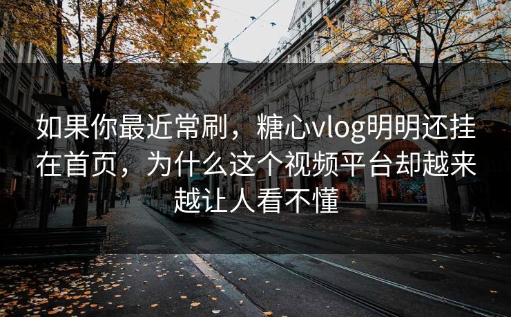 如果你最近常刷，糖心vlog明明还挂在首页，为什么这个视频平台却越来越让人看不懂